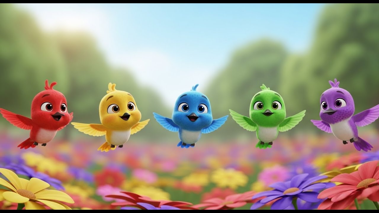 Five Little Hummingbirds Zoom Zoom Zoom | Fast Birds & Nature Song for Kids