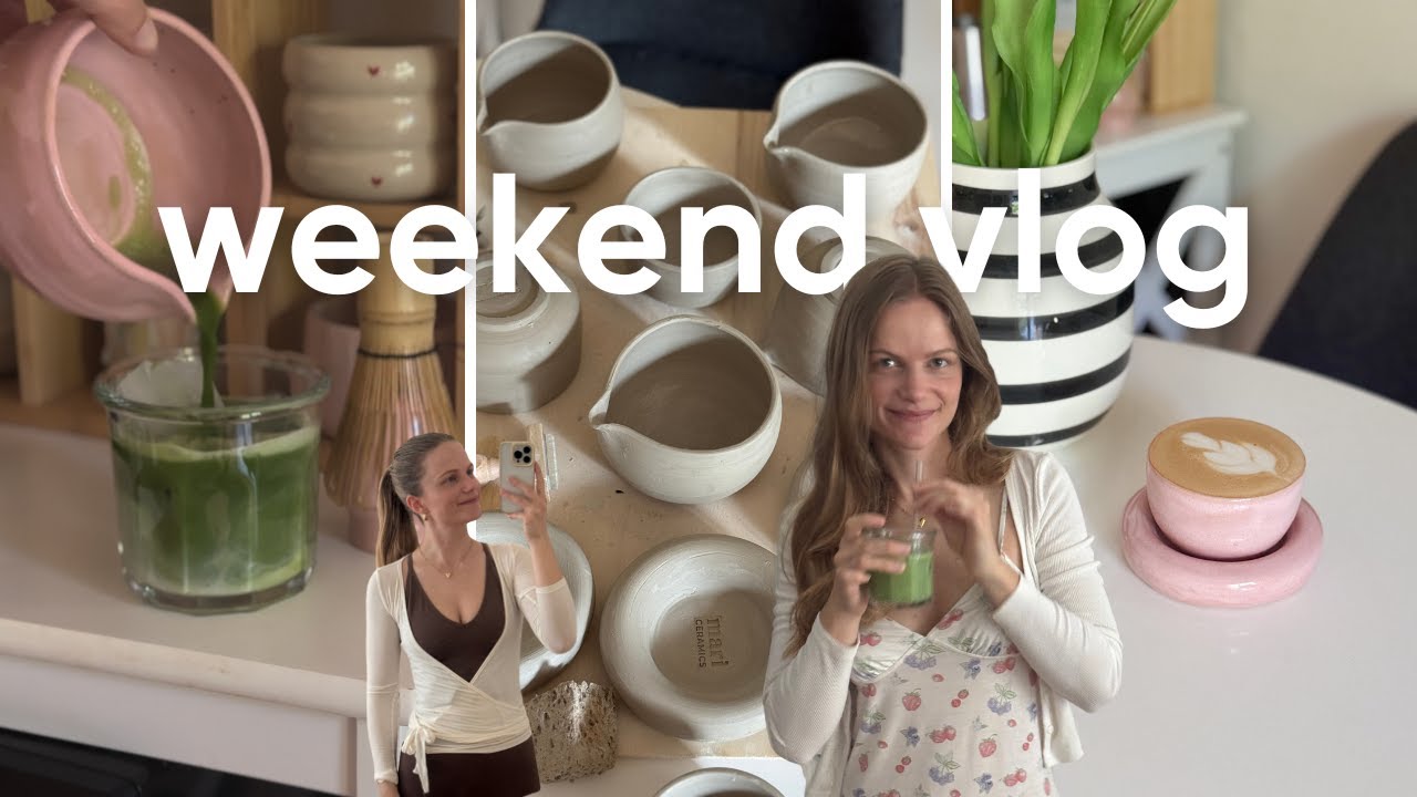 Weekend Vlog 🌸 t&ouml;pfern, Matcha & kleine Alltagsmomente ✨