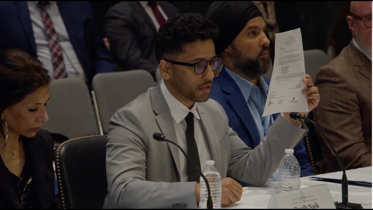 Raqib Naik Testifies Before USCIRF on Minority Persecution in India