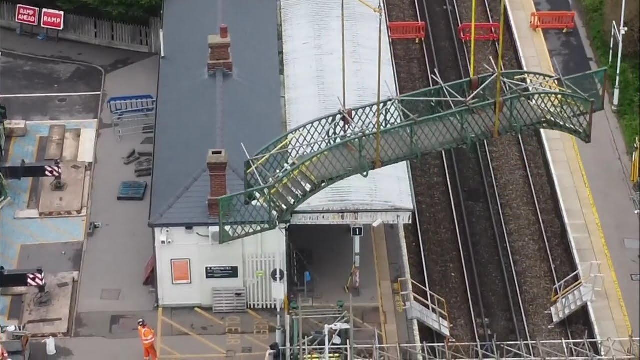 Bridge in Hampden Park Sussex removed for refurbishment.
