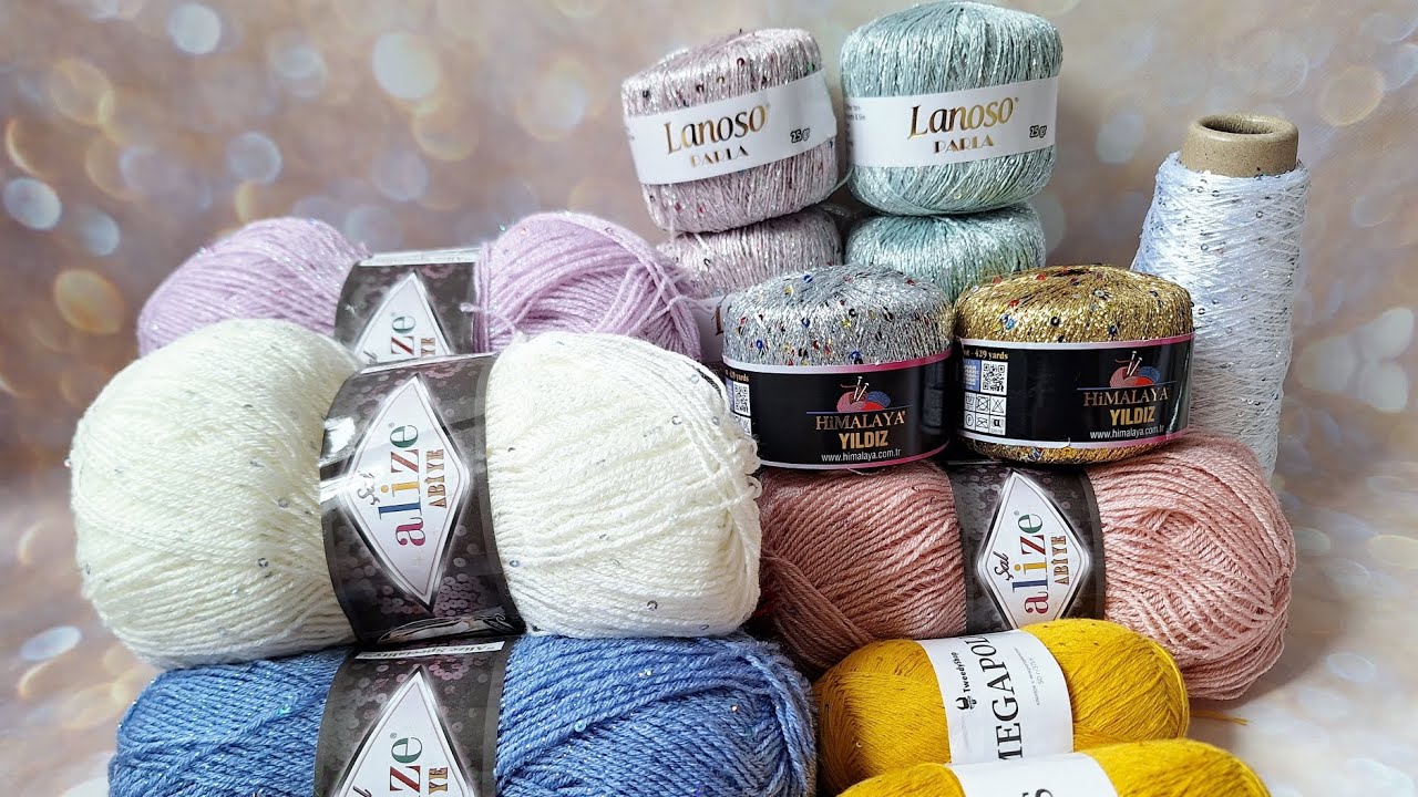 Пряжа с пайетками и кукольная одежда из нее 🧶🧶🧶
