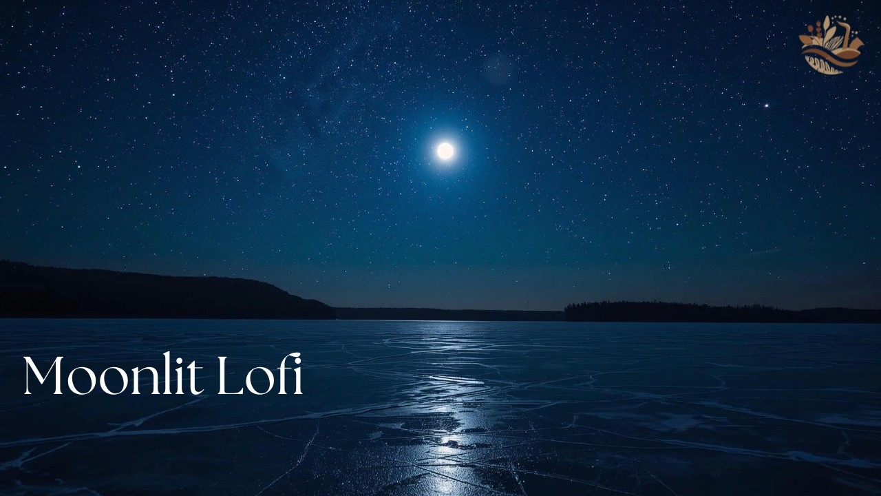 Frozen Lake Under the Full Moon 🌙 | Lofi Jazz Winter Night (4K)
