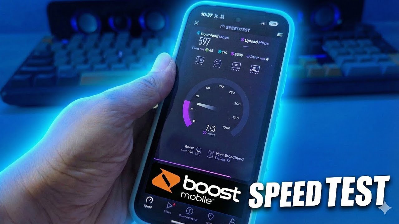 Тест скорости Pixel 9a на Boost Mobile