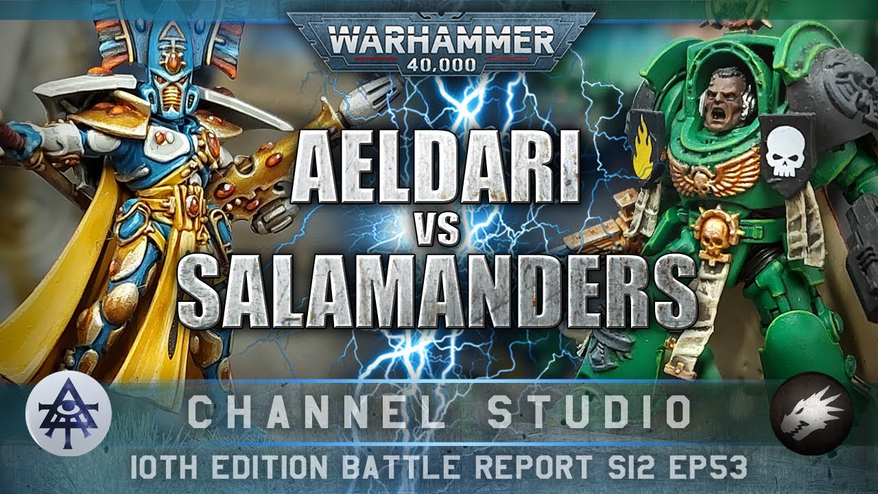 Aeldari Craftworlds vs Salamanders Space Marines Warhammer 40K Battle Report 10th Edition 2000pts