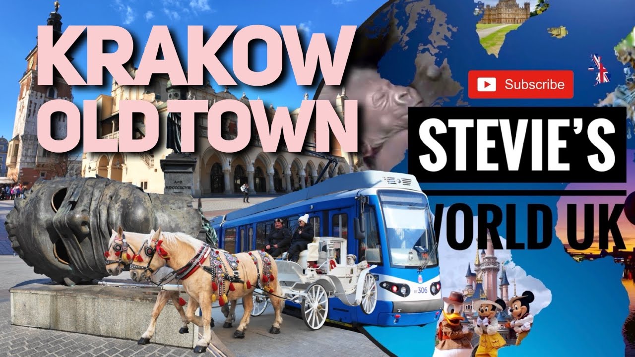 KRAKOW OLD TOWN POLAND & RYNEK GLOWNY THE LARGEST MEDIEVAL TOWN SQUARE IN EUROPE