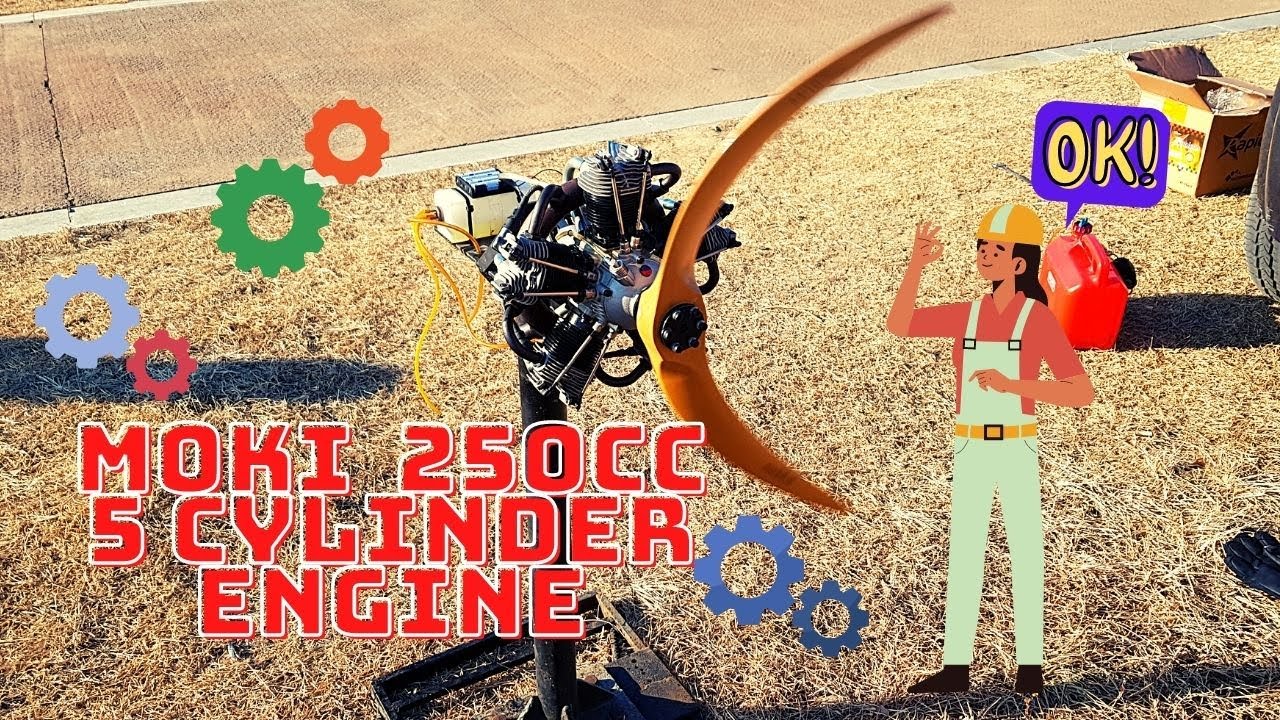 MOKI 250cc 5 CYLINDER RADIAL ENGINE TEST RUN