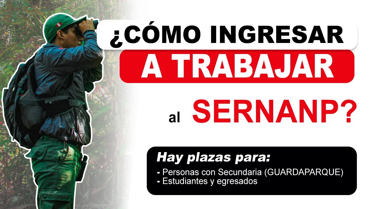 ¿Cómo postular al SERNANP? Pasos para ingresar a trabajar y ser parte de SERNANP