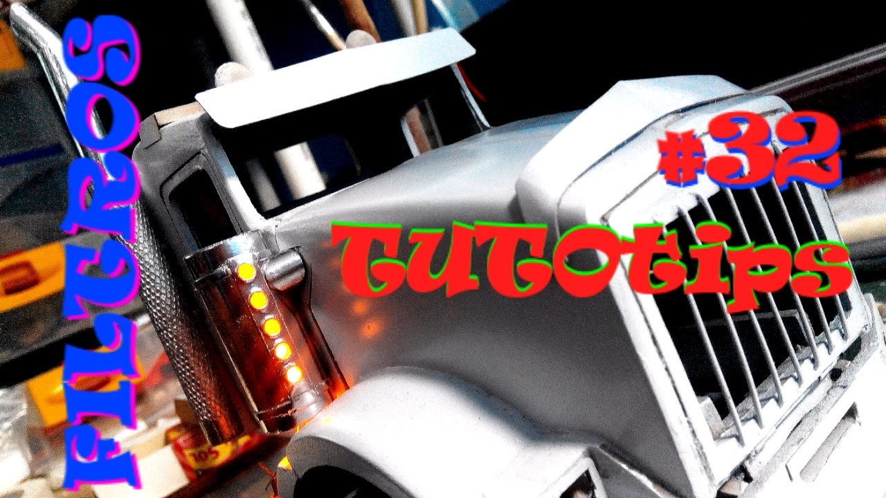 FILTROS CON LUCES ( COCUYOS) PARA CAMIONES A ESCALA (KW T800)