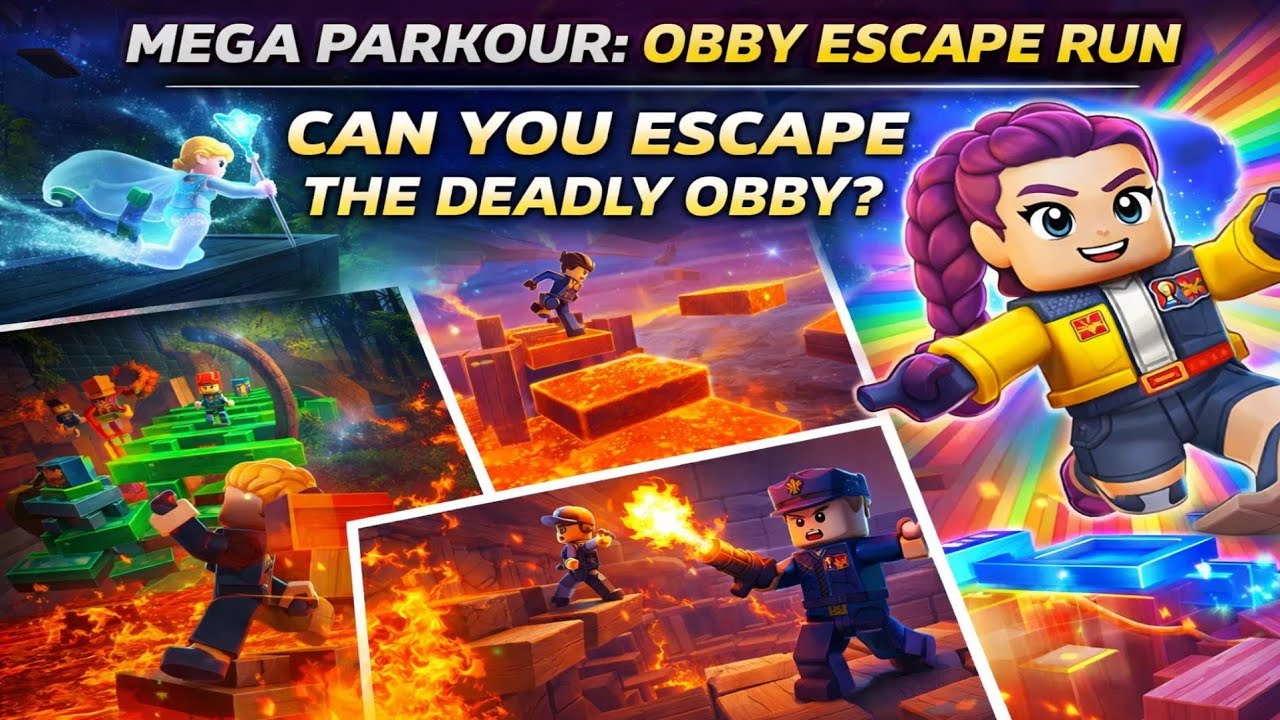 Mega Parkour: Obby Escape Run – Full Gameplay | Prison Tower Challenge