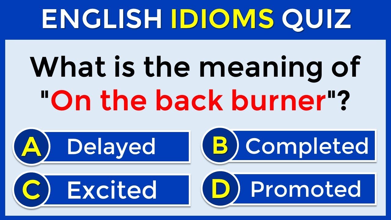 English Idioms Quiz | CAN YOU SCORE 30/30? #challenge 65