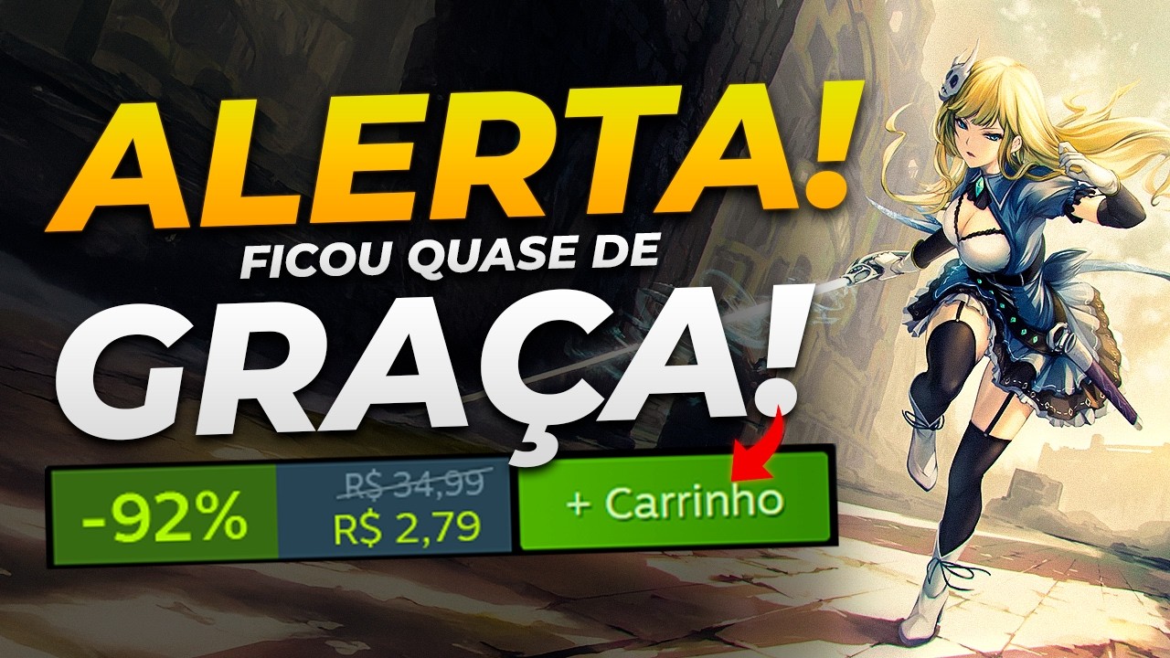 ⚠️ALERTA! Jogo BRABO por MENOS de 3 REAIS DIRETO na Steam, Promoção RARA voltou e + 2 Jogos Grátis