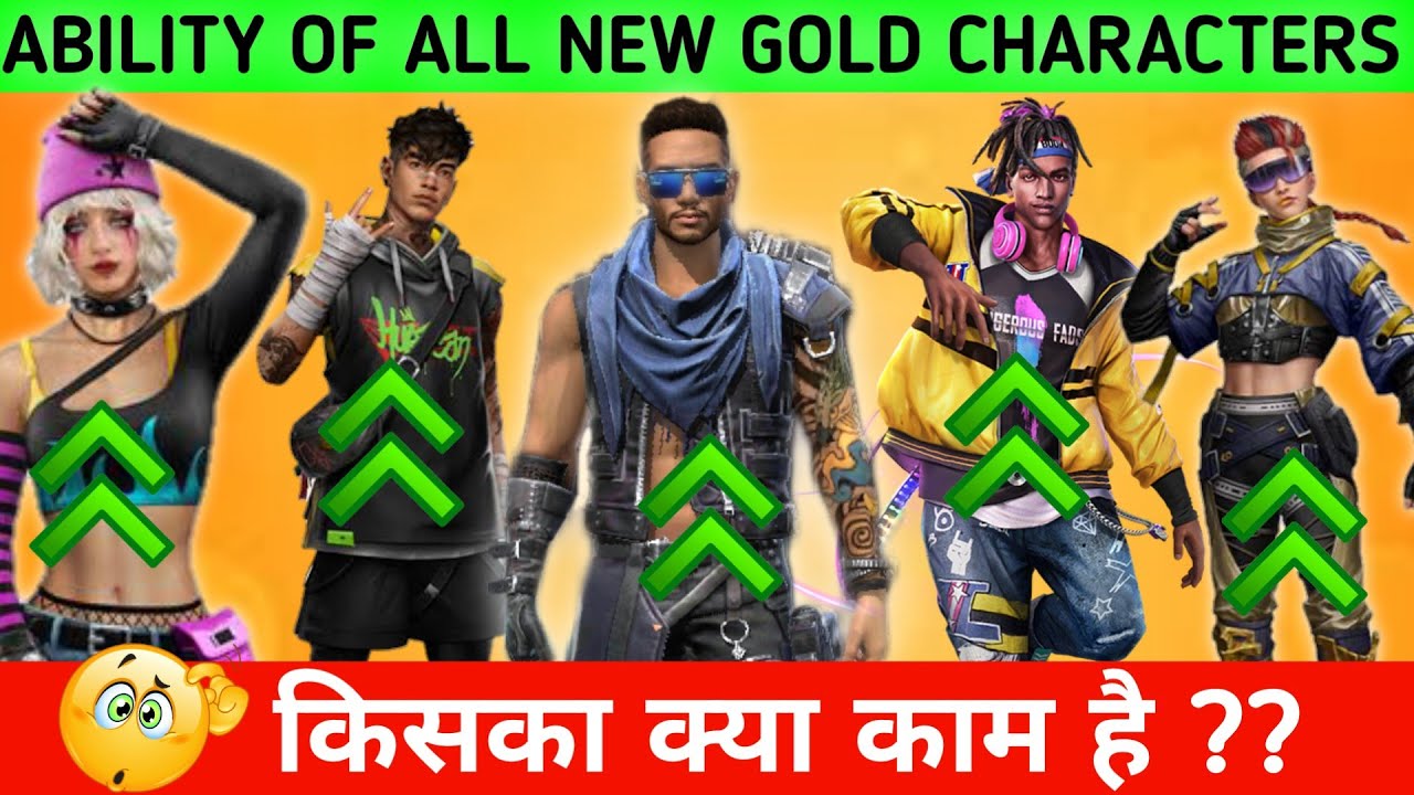 All New Gold Character Ability Full Details || Dasha/Xayne/Shiroru/Maro/D-bee Character Ability !!!