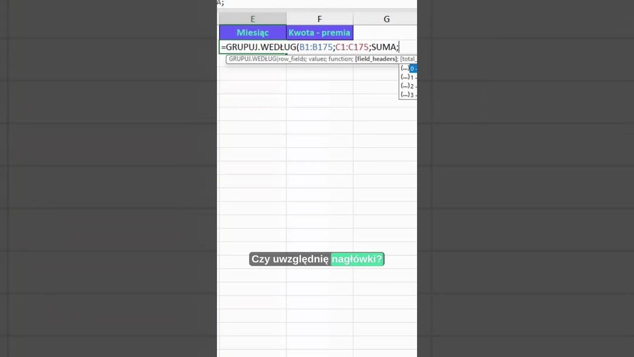 Excel Trik: GRUPUJ.WEDŁUG &ndash; jedna formuła, kt&oacute;ra zrobi raport za Ciebie! 🔥