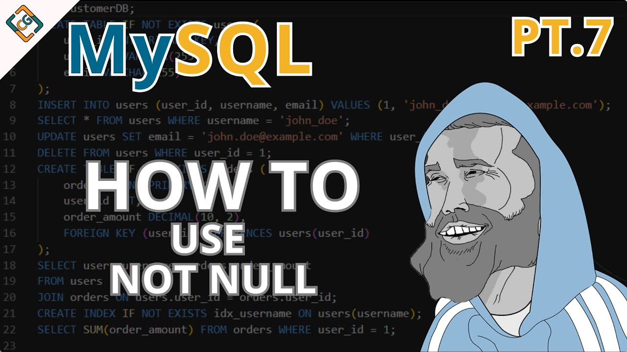 MySQL: How To Use Not Null