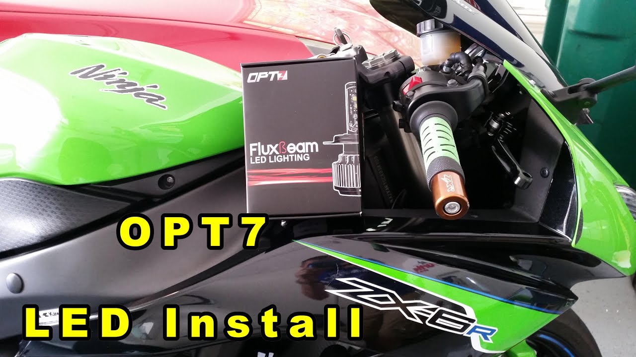 Opt7 LED Headlight Install on my 2012 Kawasaki Ninja ZX6R