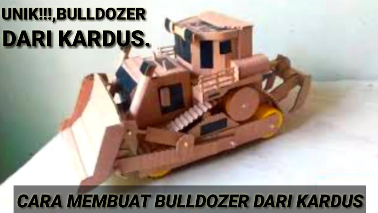 wow,bulldozer Caterpillar D6R,cuman dari kardus.