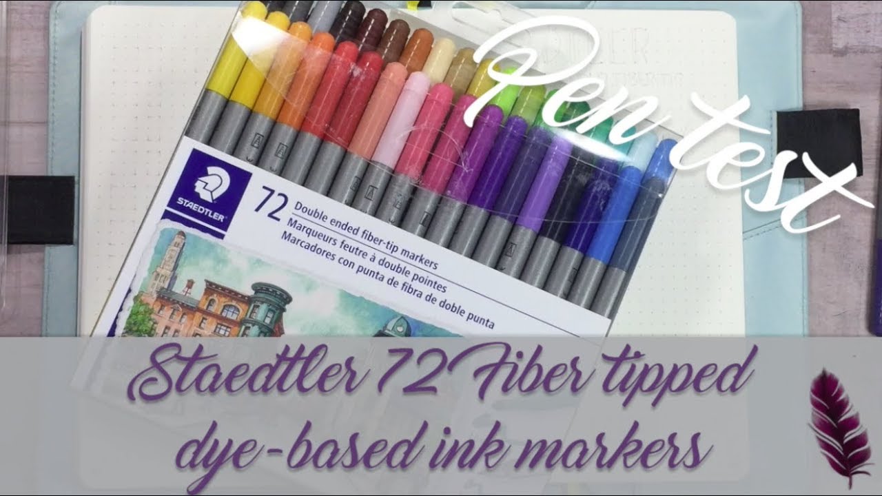 Staedtler 72 Double Ended Fiber Tip Markers - Bullet Journal Pen Test and Swatches