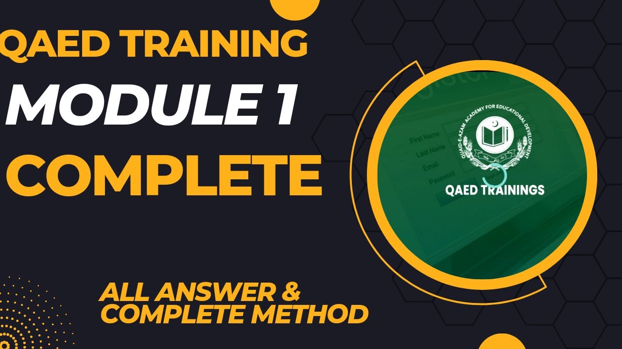 QAED Training EaSTE Module 1 complete process| How to use QAED Training app.| shorturl.at/boqV2