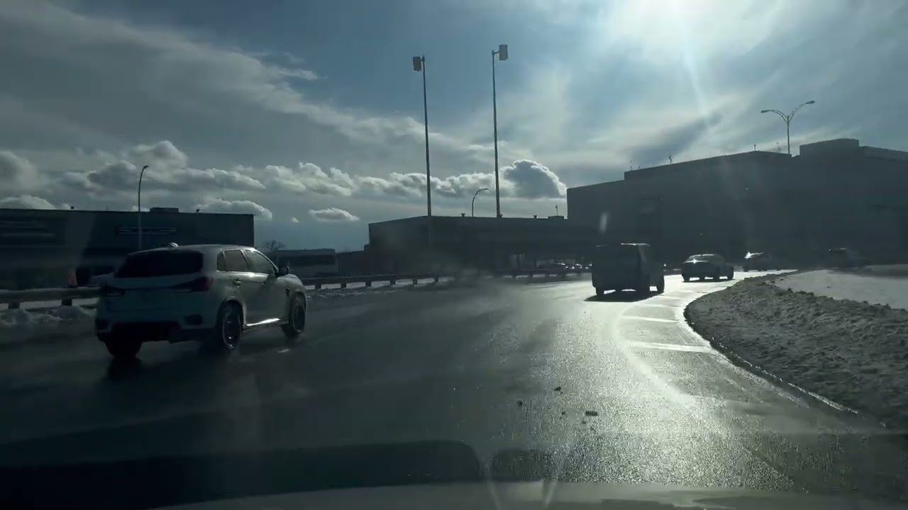 4K Montreal  cold sunny day