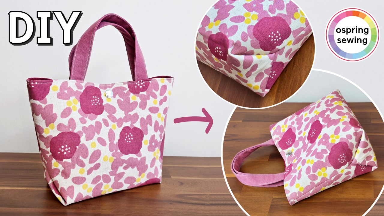 [DIY] Daily Tote Bag, Very Easy Making | Sewing a simple tote bag in 10 minutes! 💐