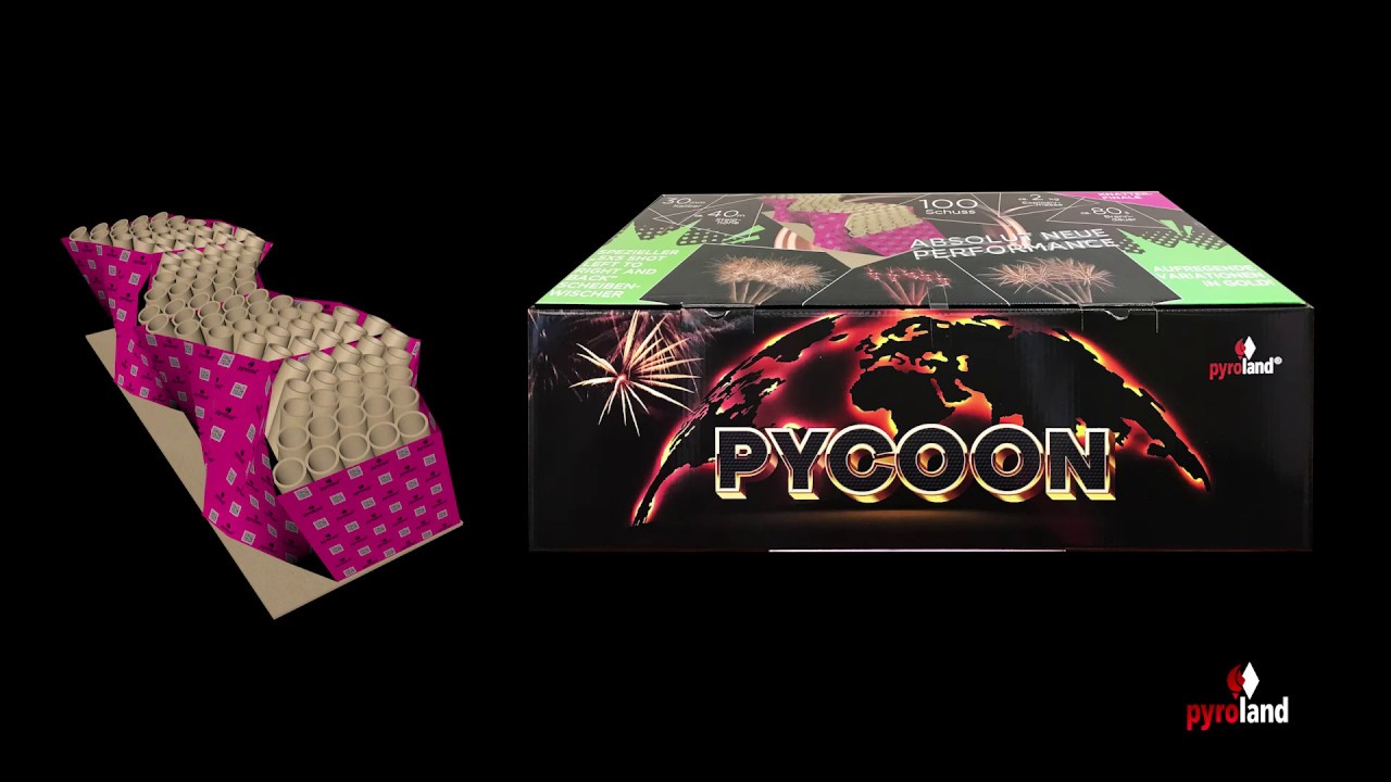 Pycoon 100-Schuss-Feuerwerkverbund von Pyroland