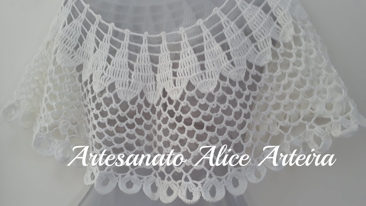 PELERINE DE CROCHÊ #ALICEARTEIRA
