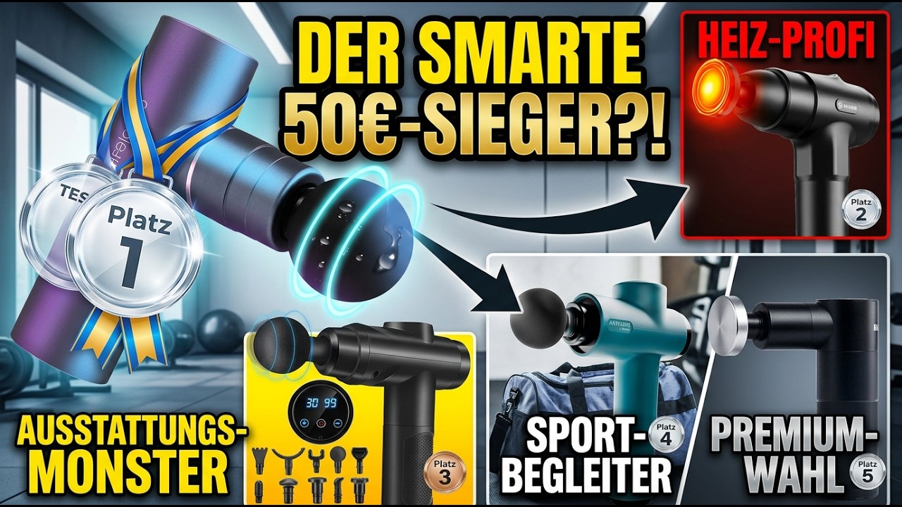 5 Massagepistolen im Test: Warum der Testsieger nur 50€ kostet 🤯