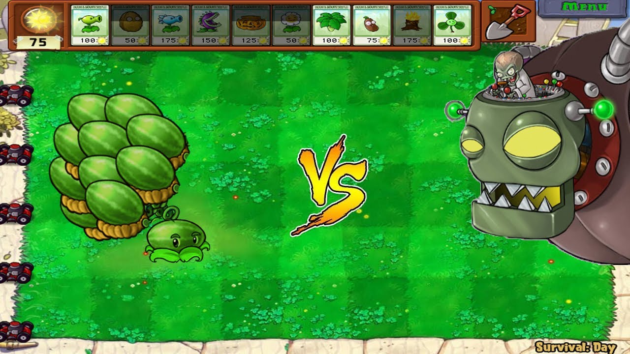 Plants vs Zombies - Melon Pult vs Dr. Zomboss