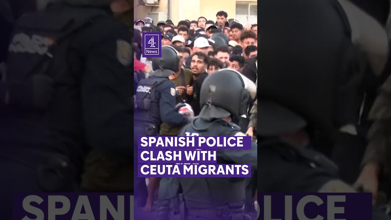 Spanish Police clash with Ceuta migrants