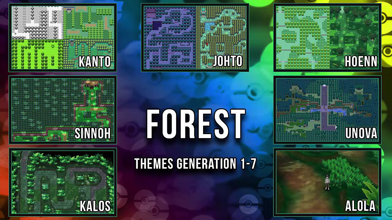 All Pokémon Forest Themes [GEN1-7]