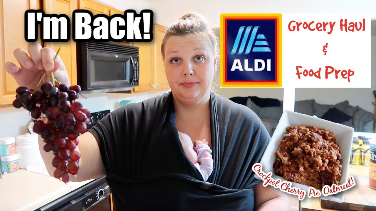 Aldi Grocery Haul and Food Prep! Crockpot Cherry Pie Oatmeal