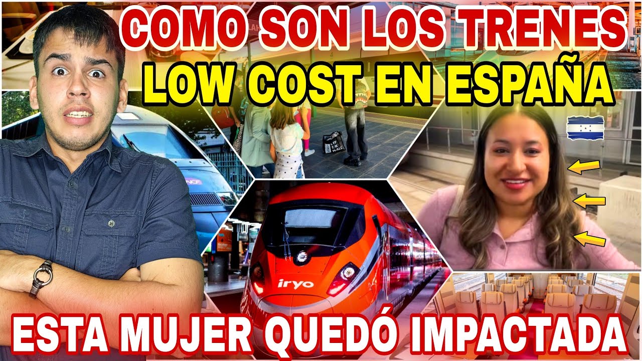 HONDUREÑA🇭🇳 ALUCINA😱 al MONTAR por PRIMERA VEZ un TREN🚄 LOW COST🏷 en ESPAÑA🇪🇦 /Cubano Reacciona 2024