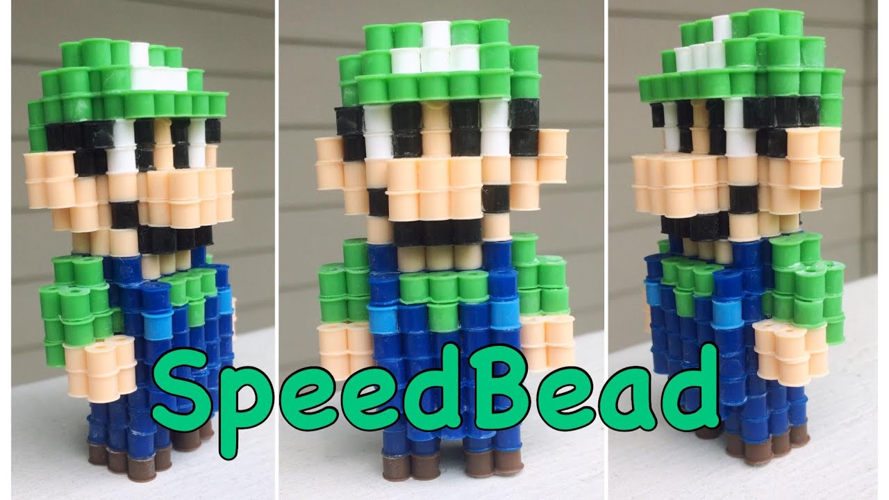 3D Perler Bead Luigi!