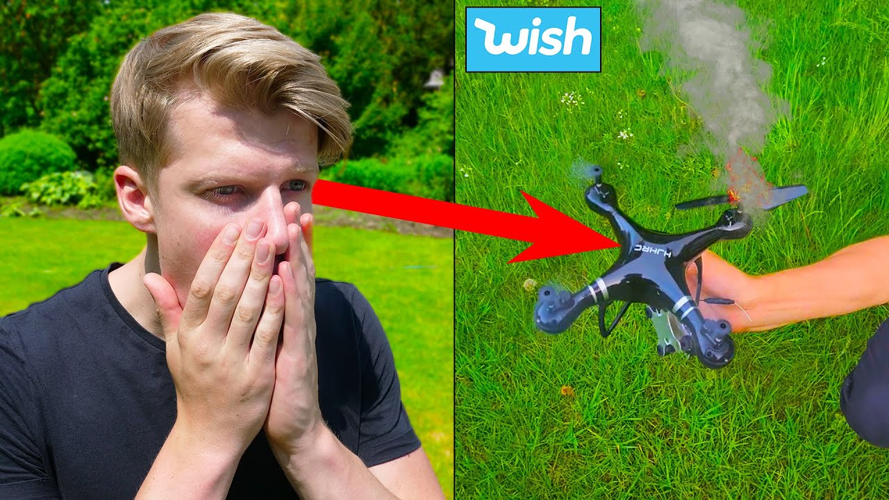 DRONE VAN WISH VLIEGT IN BRAND