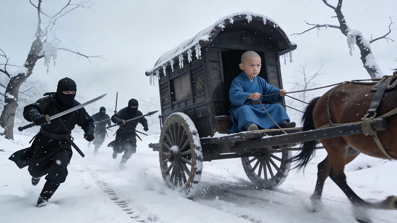 2026功夫電影！黑衣殺手雪地追殺馬車，殊不知馬夫是功夫高手！ #kungfu #古裝 #武俠 #少林
