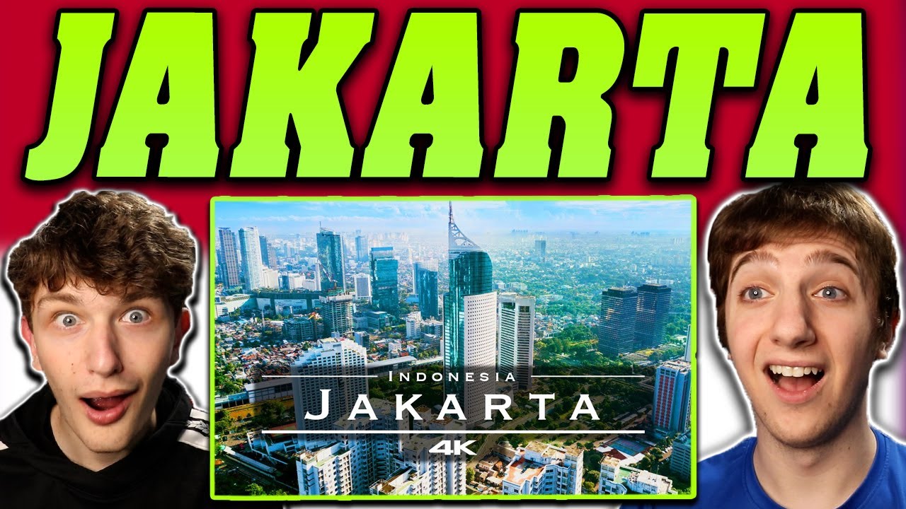 Americans React to Jakarta, Indonesia 🇮🇩 - by drone [4K]