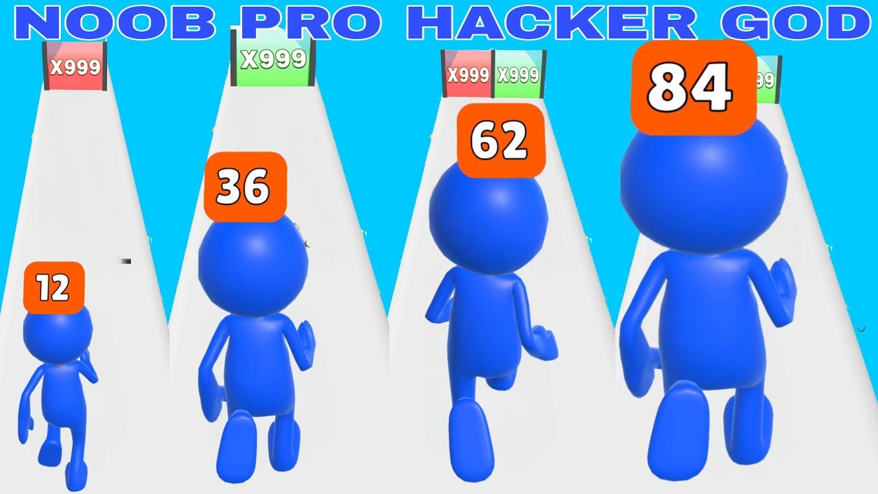 NOOB vs PRO vs HACKER vs GOD in Size Up Run