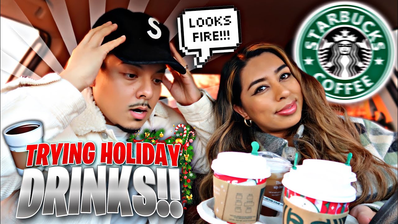 TRYING Starbucks NEW HOLIDAY DRINKS 2021!!