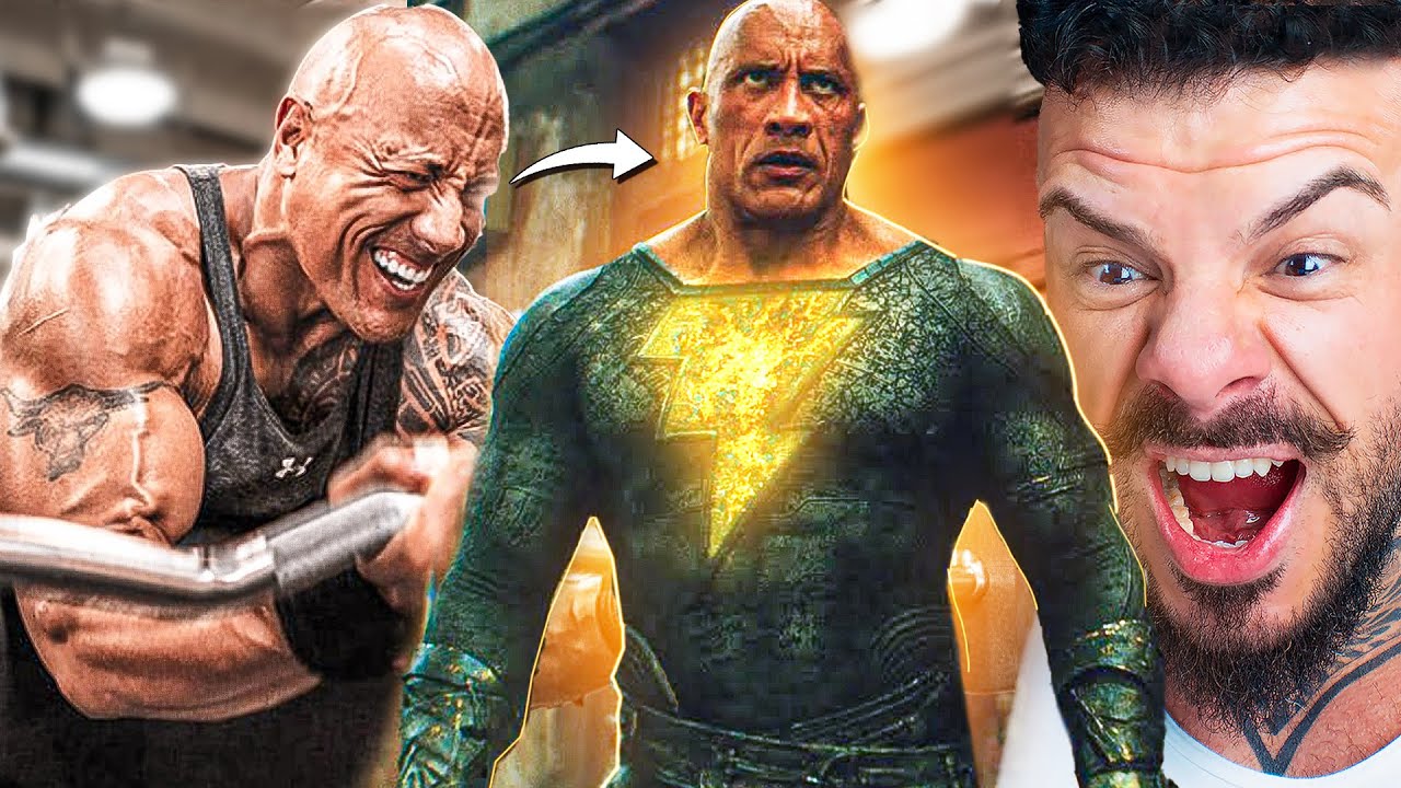 Reagindo ao TREINO e TRANSFORMAÇÃO do THE ROCK para ADÃO NEGRO
