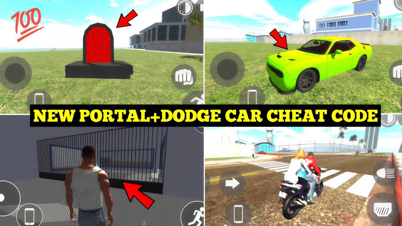 Indian Bike Driving 3D New Secret Portal Cheat Code 🤯🔥| New Dodge Car+Multiplayer |Harsh in Game