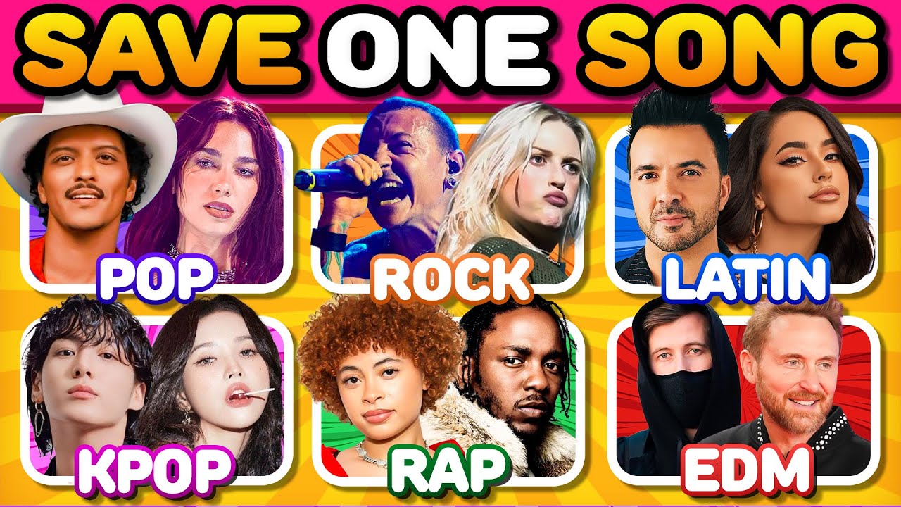 POP vs ROCK vs LATIN vs KPOP vs RAP vs EDM 🤩 Epic 6-Genre Battle | Save One Song
