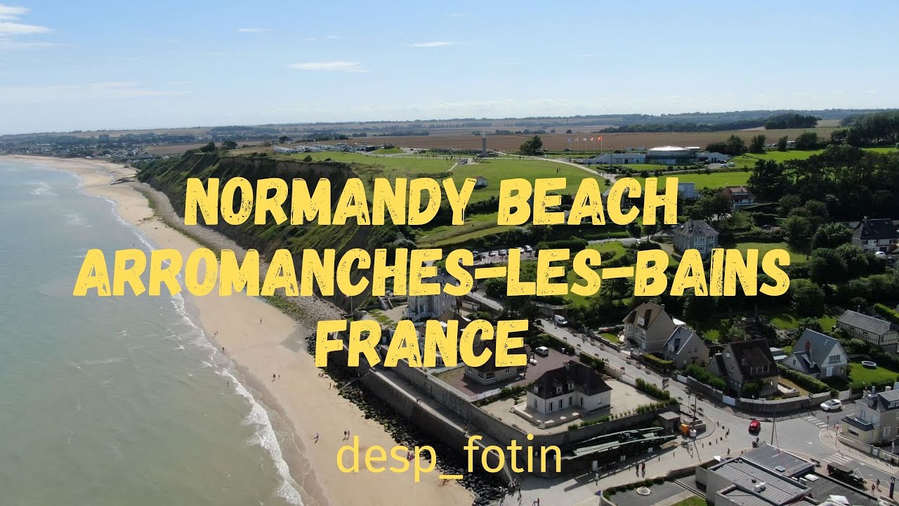NORMANDY BEACH - Arromanches les Bains - FRANCE από DRONE