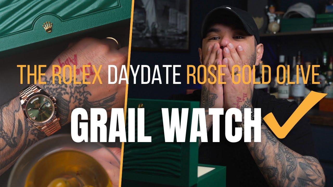 ЧАСЫ GRAIL! Rolex Daydate Rose Gold Olive. 228235.