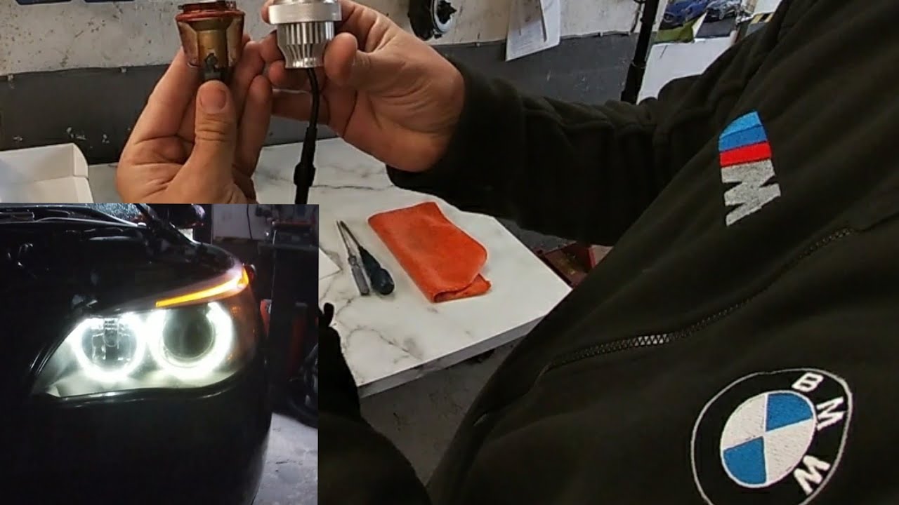 BMW e61/e60 Led hallo bulb installation DIY easy/ how to fit /Angel eyes