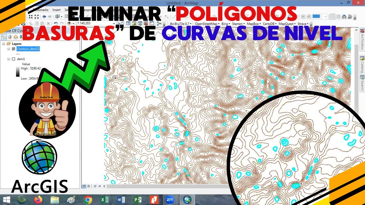 ❌ELIMINAR | Polígonos Basuras de Curvas de Nivel | ArcMap