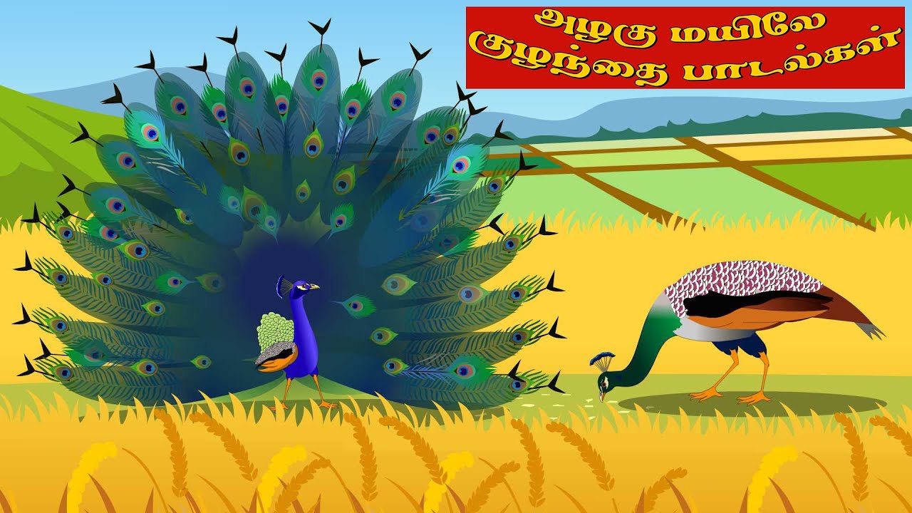அழகு மயிலே குழந்தை பாடல்கள் | Peacock Tamil rhymes for children | baby songs Tamil | Tamil rhymes