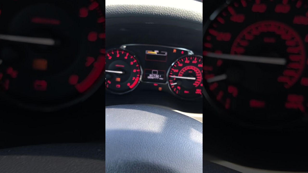Turning on speedometer on subaru wrx