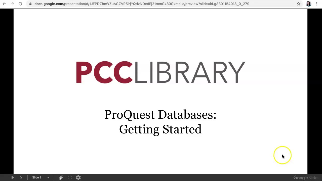 ProQuest Databases: Getting Started