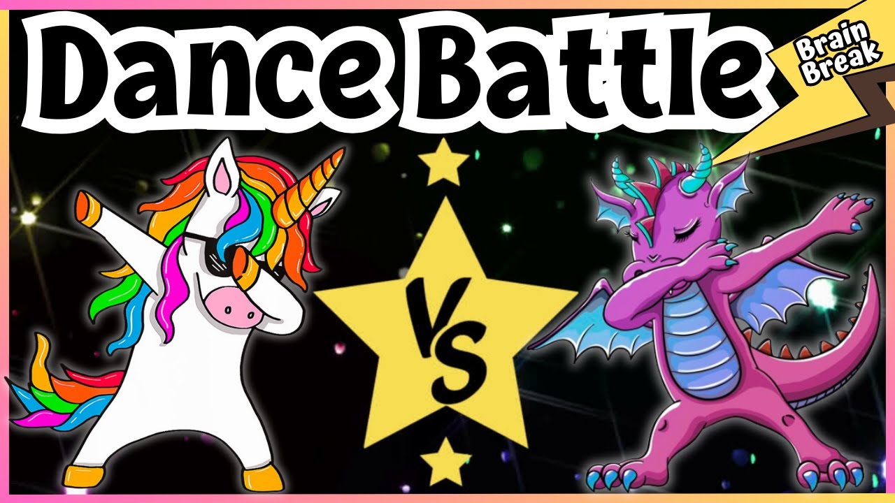 Dance Battle: Unicorns VS Dragons | Brain Break | Just Dance | Freeze Dance | Games for Kids