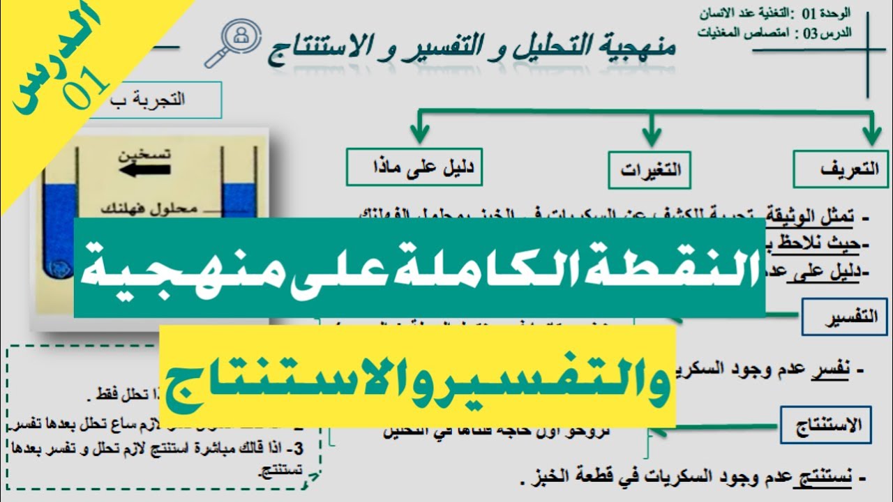 منهجية التحليل و التفسير و الاستنتاج بطريقة ذكية (ماعدش تغلط فيه ابداا ) / سنة الرابعة متوسط